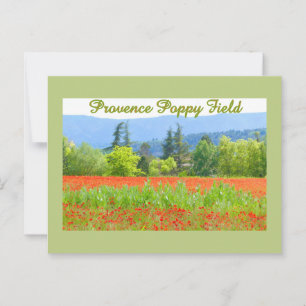 PROVENCE FRANKREICH POPPIERFELD POSTKARTE