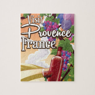Provence Frankreich Weinberg Reiseplakat