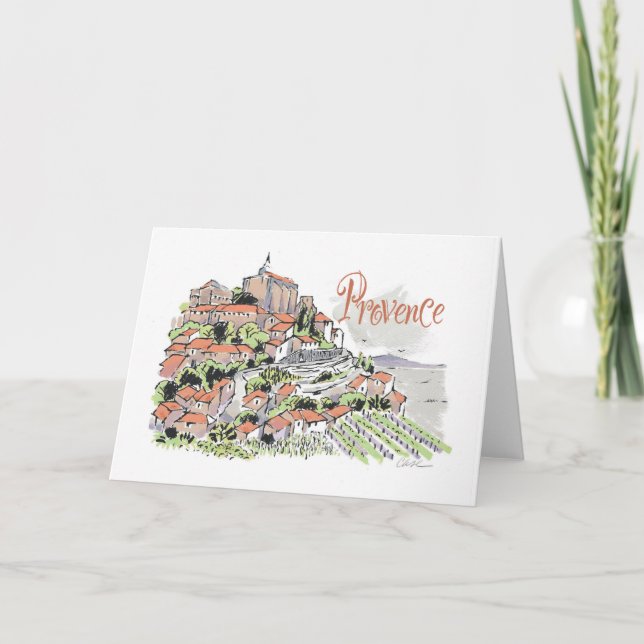 Provence Gordes Grußkarte Karte (Vorderseite)
