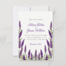 Provence lavander violet Hochzeit Einladung