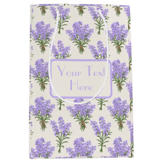 Provence Lavender Bunches Geschenktasche Mittlere Geschenktüte (Vorderseite)
