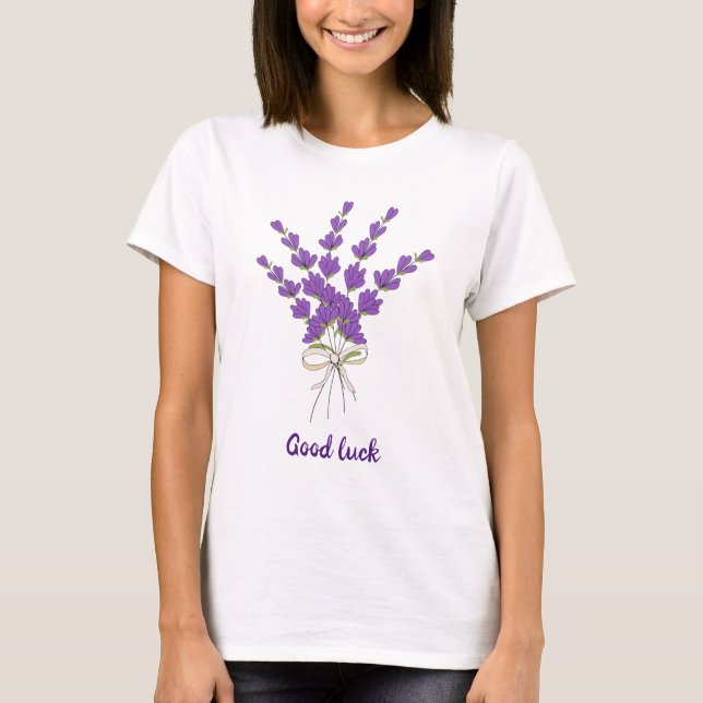 Provence Mood Lavendel Blume T-Shirt (Vorderseite)