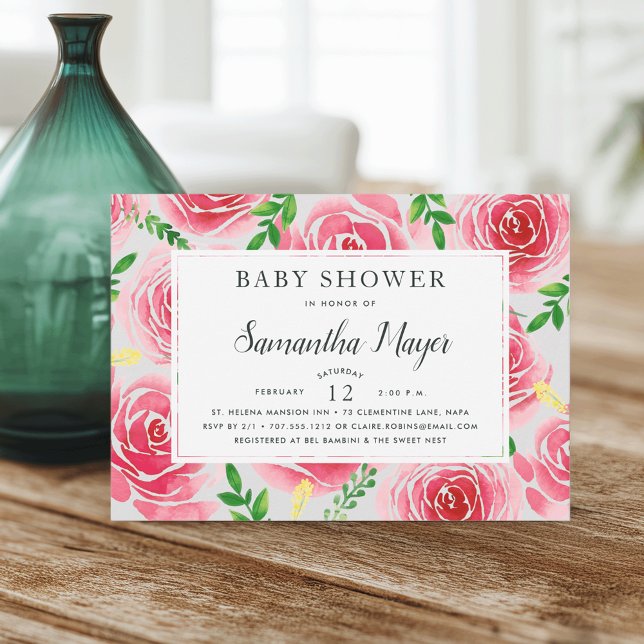 Provence Rose Kinderdusche Einladung (Von Creator hochgeladen)