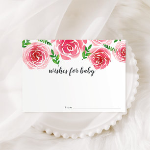 Provence-Rose   Wünsche für eine Babykarte Hinweiskarte