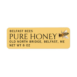 Provence Yellow Rücksendeadresse Honey Label Bee