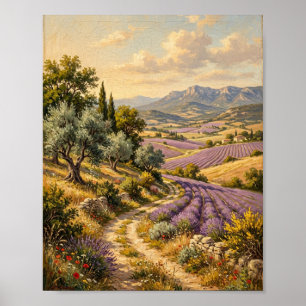 Provenzalische Lavendel-Bastide-Landschaft II Poster