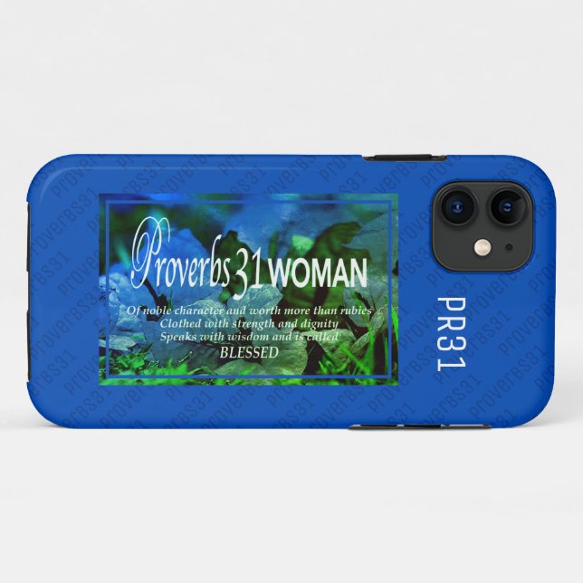 PROVERBEN 31 | Mehr als Rubies BLAUE Case-Mate iPhone Hülle (Rückseite (Horizontal))