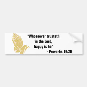 Proverbes 16:20 Sticker pare-chocs