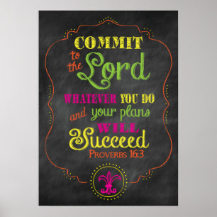 Proverbes 16:3 Poster