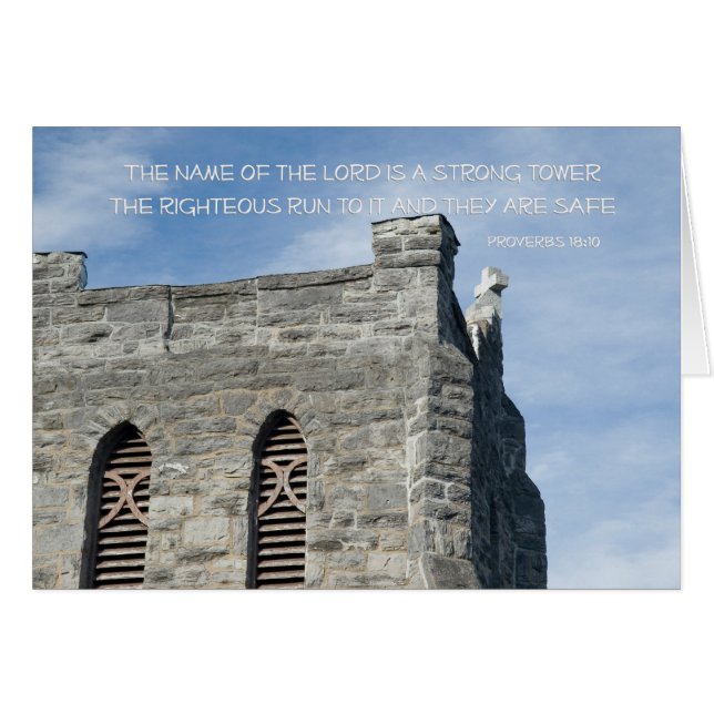 Proverbes 18:10 Nom du Seigneur une tour forte (Devant horizontal)
