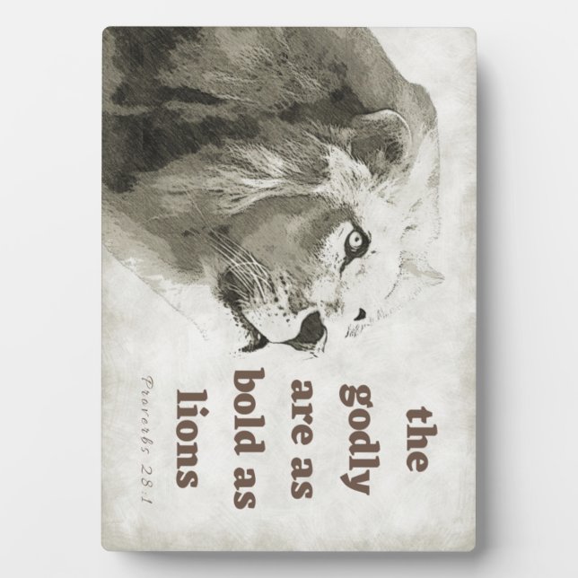 Proverbes 28:1 Gras comme plaque de lions (Devant)