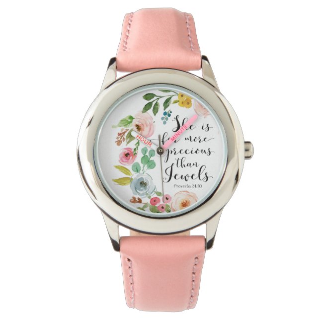 Proverbes 31 Elle Est Bien Plus Précieuse Montre (devant)