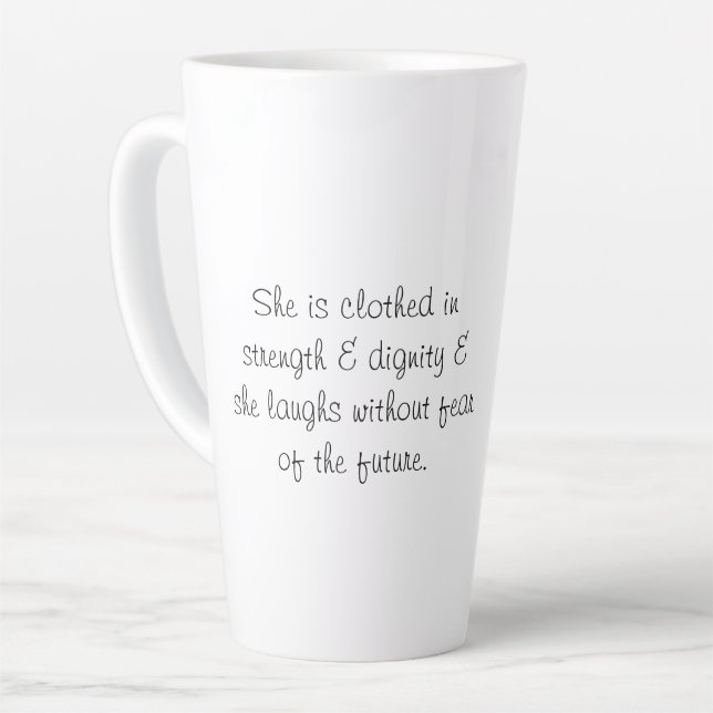 Proverbes 31 Latte Mug (Angle gauche)