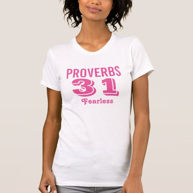 Proverbes 31, T-shirts chrétiens pour dames (Devant)