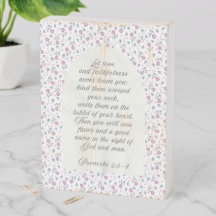Proverbes 3:3–4 Floral Écriture Sainte 