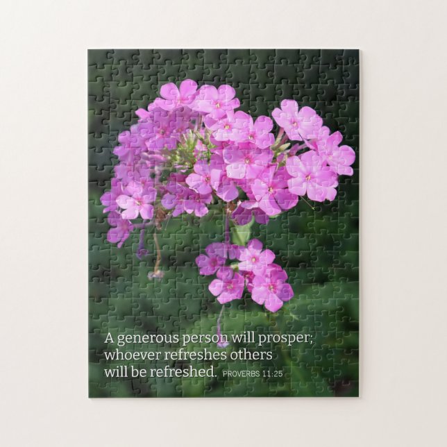 Proverbs 11:25 Pink Phlox Christian (Vertikal)