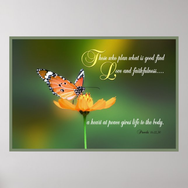 Proverbs 14 Schrift drucken Poster (Vorne)