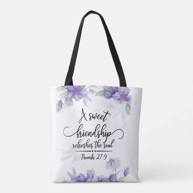 Proverbs 27:9 Sweet Friendship Erfrischt das Soul Tasche (Rückseite)