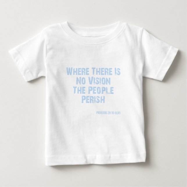 Proverbs 29:18 Bibelverse KJV Zitat Baby T-shirt (Vorderseite)