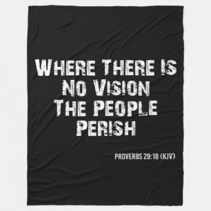 Proverbs 29:18 Bibelverse KJV Zitat Fleecedecke