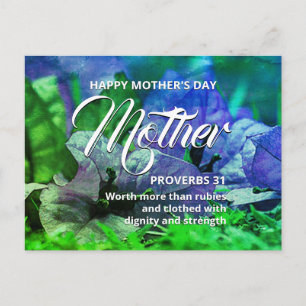 PROVERBS 31 Floral Happy Mother's Day Carte postal