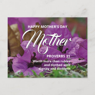 PROVERBS 31 Floral Happy Mother's Day Carte postal