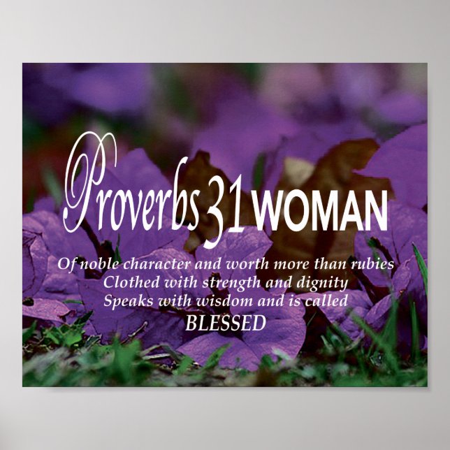 PROVERBS 31 FRAU Inspiration Christlich Poster (Vorne)