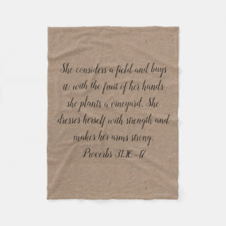 Proverbs 31 Frauenvlies Fleecedecke