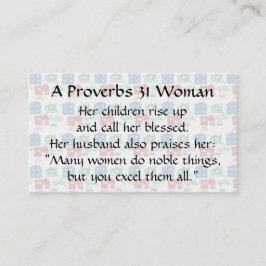 Proverbs 31 Mama Calling Card House Telefonnummerkarte