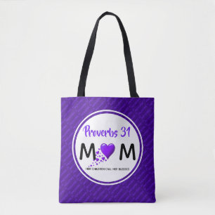 PROVERBS 31 Muttertag Geburtstag Lila Tasche