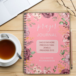 Proverbs 31 Rosa Blume Gebetszeitschrift Notizbuch Notizblock