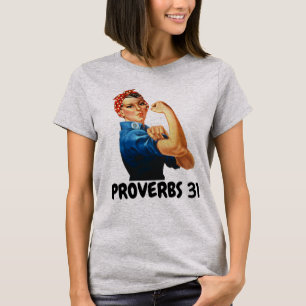 PROVERBS 31 ROSIE RIVETER T-Shir CHRISTLICHER FRAU T-Shirt