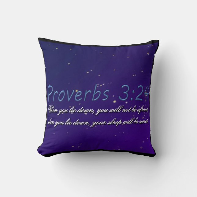 Proverbs 3:24 Pillow Kissen (Vorderseite)
