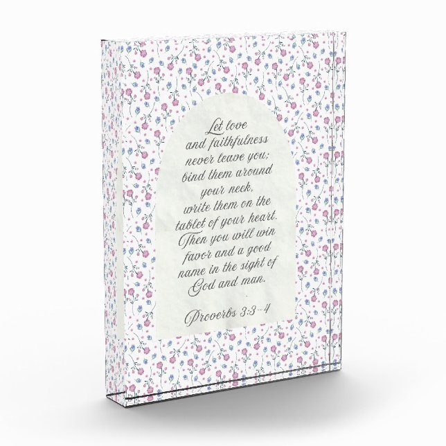 Proverbs 3:3–4 Floral Scripture  Fotoblock (Links)