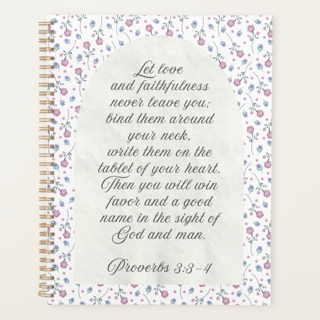 Proverbs 3:3–4 Floral Scripture  Planer (Vorderseite)