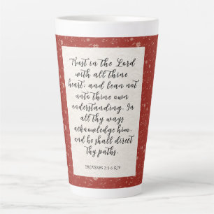 Proverbs 3:5-6 KJV Bibelverse Bild Milchtasse