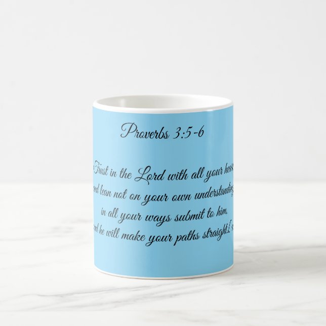 Proverbs 3:5-6 Mug Kaffeetasse (Mittel)