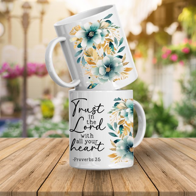 Proverbs Bible Verse Floral Coffee Mug Kaffeetasse (Proverbs Bible Verse)