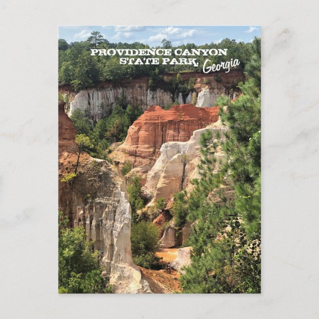 Providence Canyon Staat Park, Georgia Postkarte (Vorderseite)