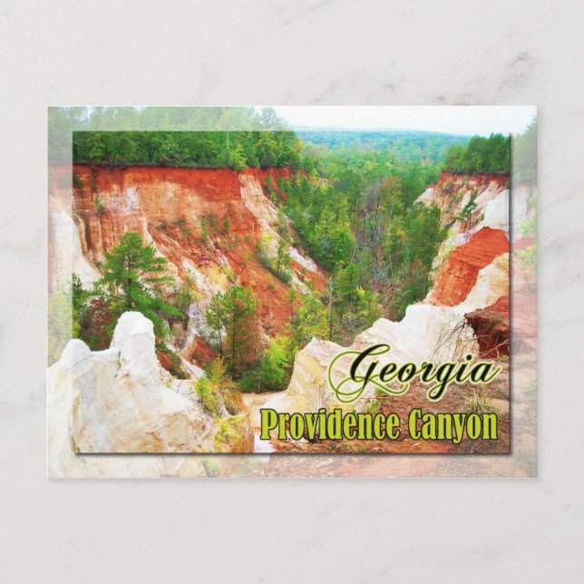 Providence Canyon Staat Park, Georgia Postkarte (Vorderseite)