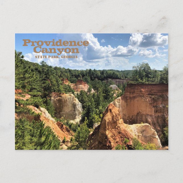 Providence Canyon Staat Park, Georgia Postkarte (Vorderseite)