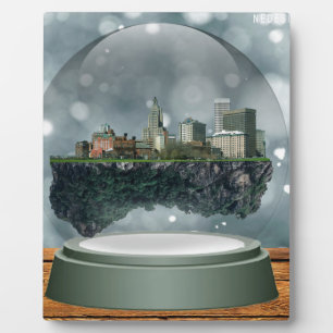 Providence Island Snow Globe Fotoplatte