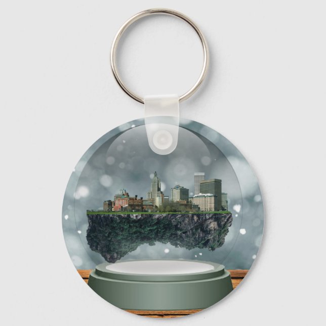 Providence Island Snow Globe Schlüsselanhänger (Vorderseite)