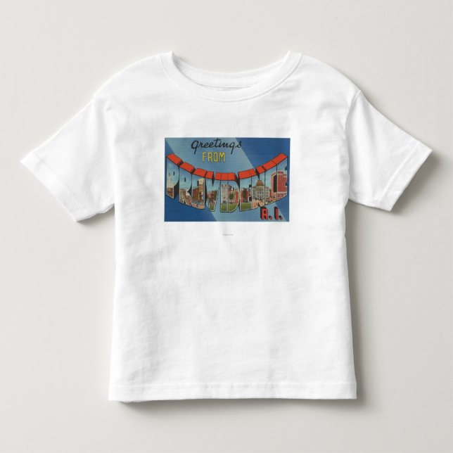 Providence, Rhode Island - große Buchstabe-Szenen Kleinkind T-shirt (Vorderseite)