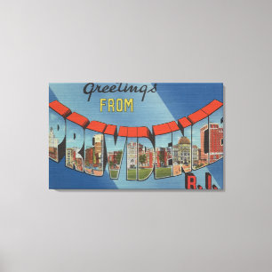 Providence, Rhode Island - große Buchstabe-Szenen Leinwanddruck