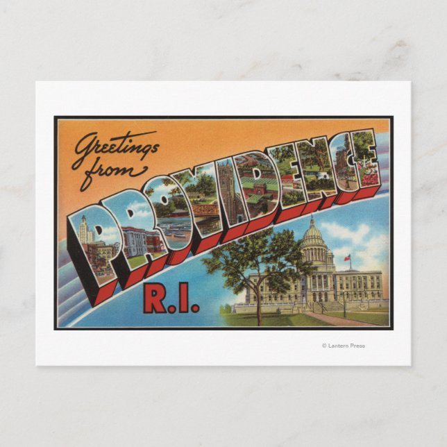 Providence, Rhode Island (Hauptstadt Gebäude) Postkarte (Vorderseite)