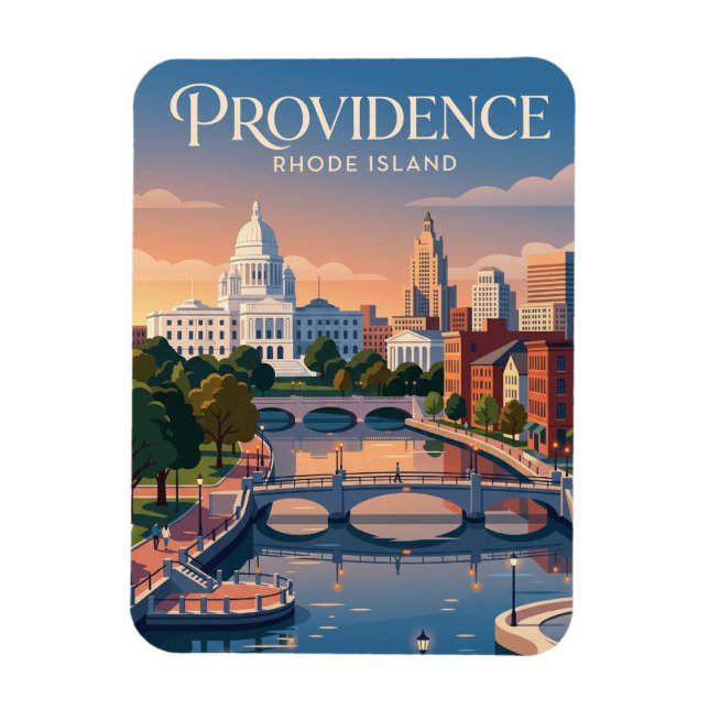Providence, Rhode Island Magnet (Vertikal)