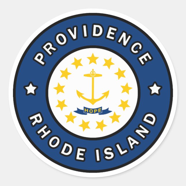 Providence Rhode Island Runder Aufkleber (Vorderseite)