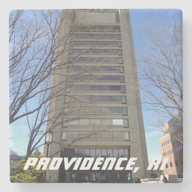 Providence, RI Skycraper - Brutalist Architecture Steinuntersetzer (Vorderseite)
