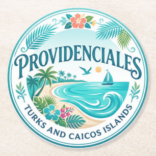 Providenciales Turks- und Caicosinseln Runder Pappuntersetzer